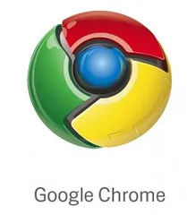 Het logo van Google Chrome, met zijn kenmerkende kleuren rood, groen, geel en blauw